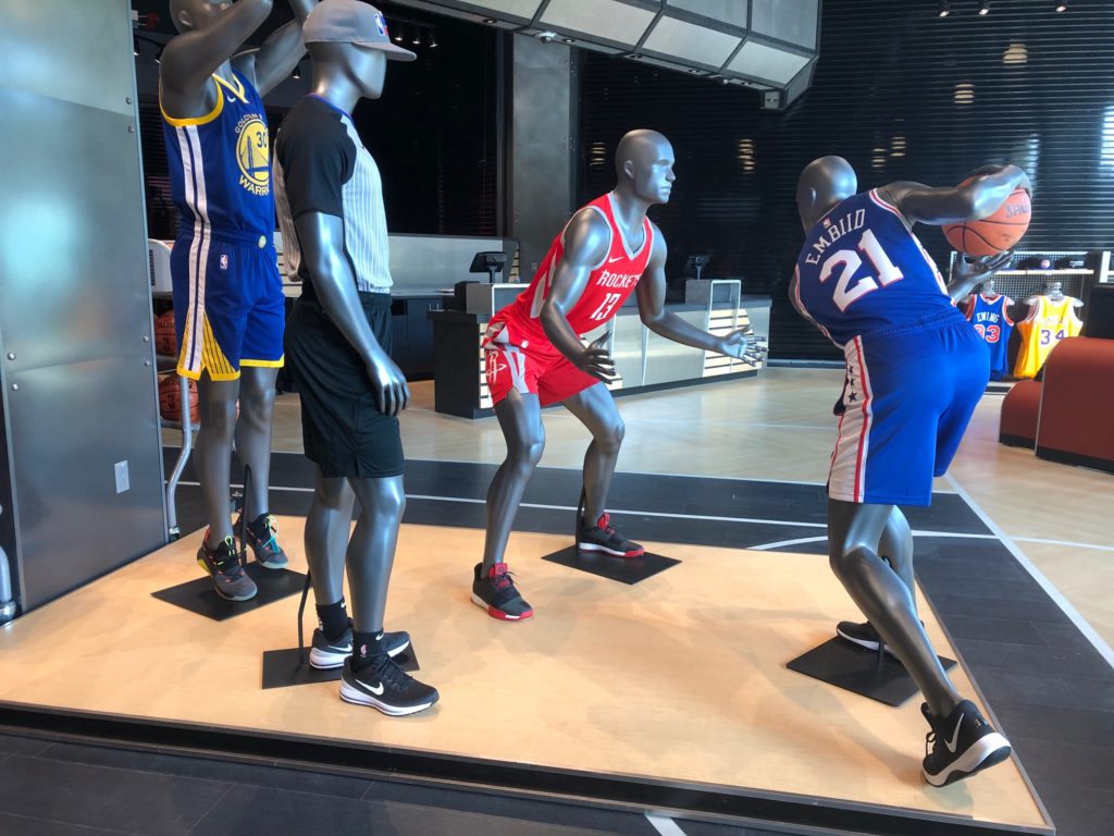 Disney NBA store custom sports retail basketball display