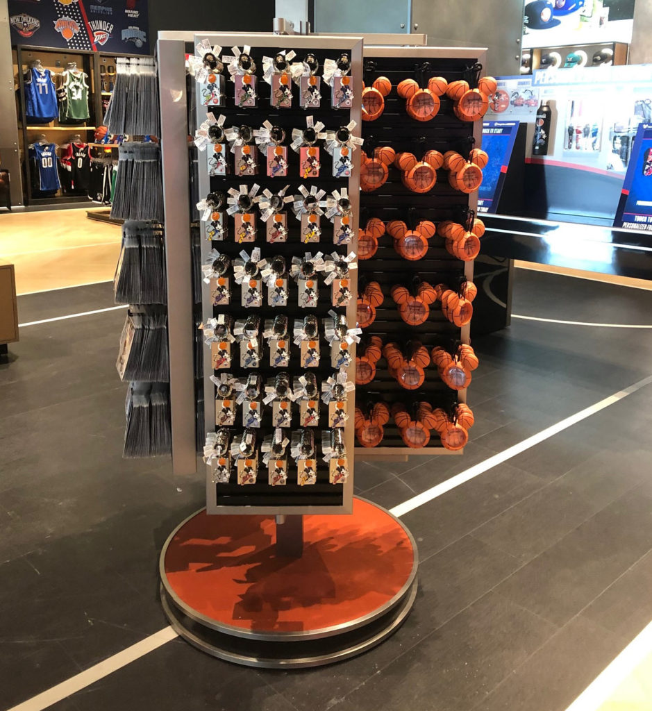 Disney NBA store custom rotating display