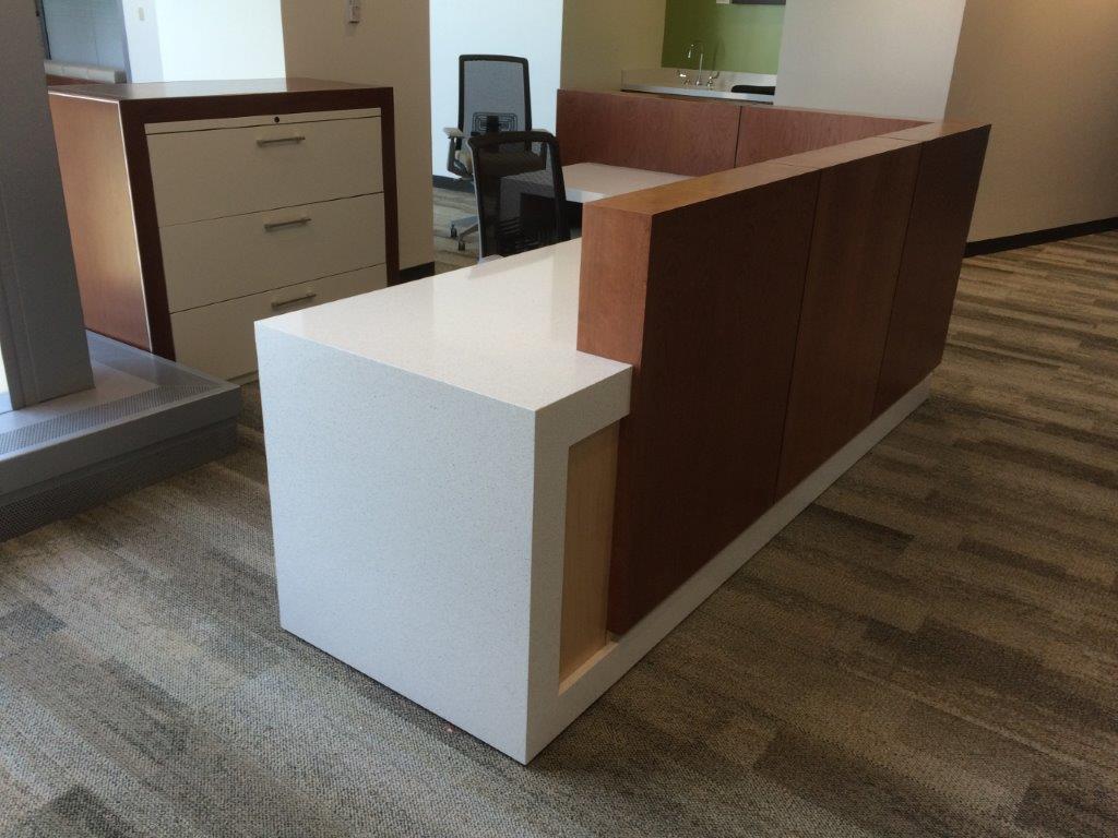 custom nurses station veneer countertops